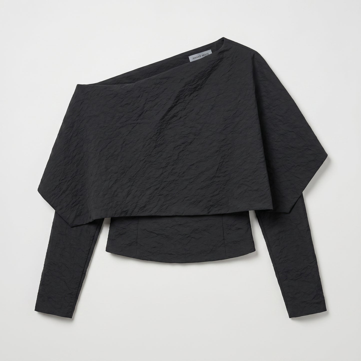 Asymmetric Crinkled Sculptural Top