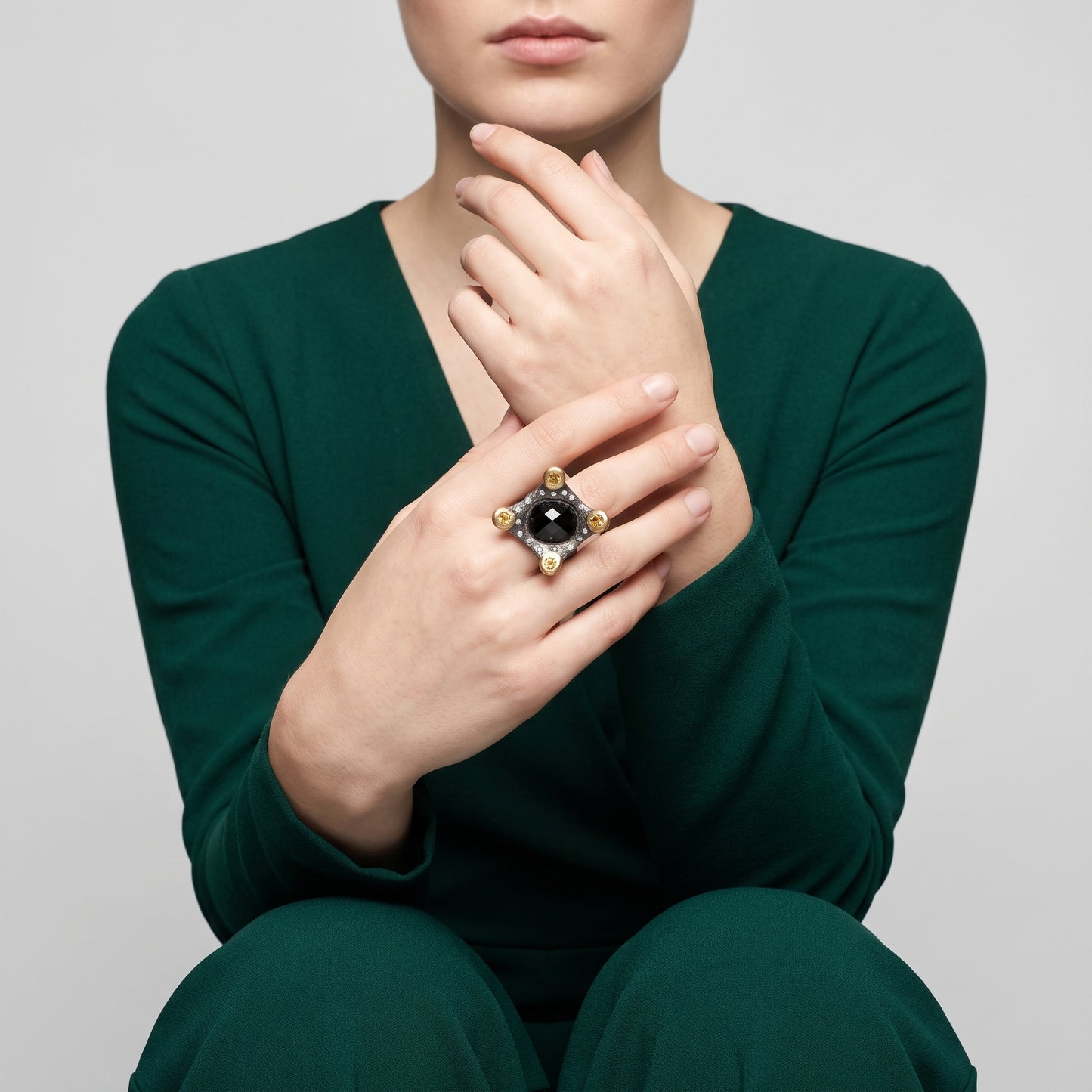 Black Onyx Statement Ring