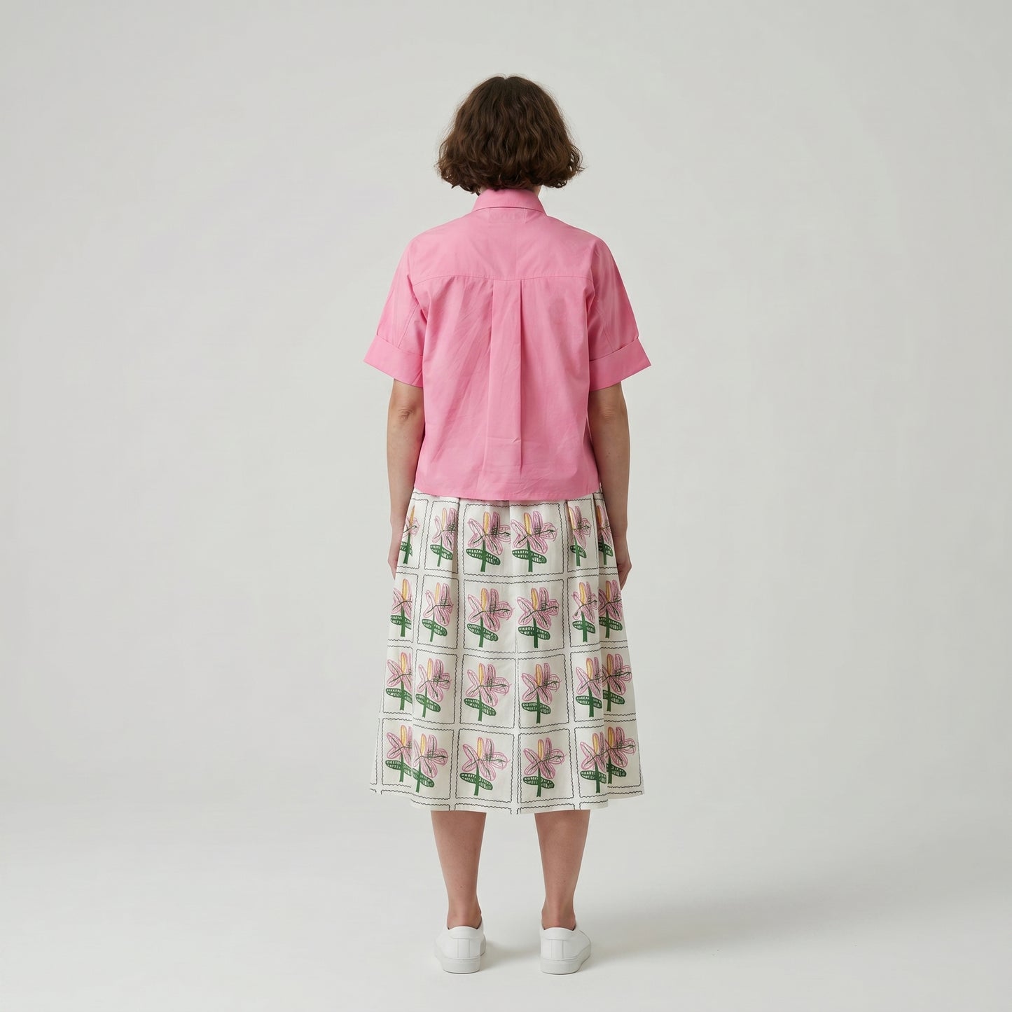 Embroidered Floral Boxy Shirt