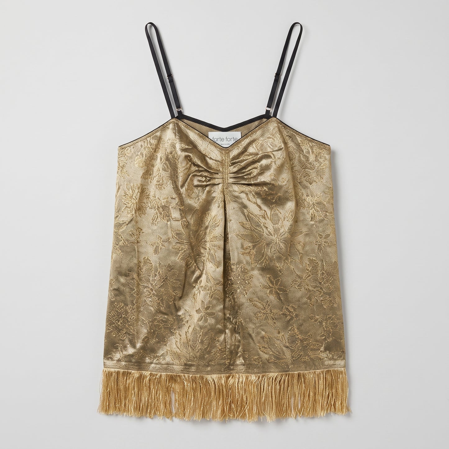 Metallic Floral Fringed Camisole