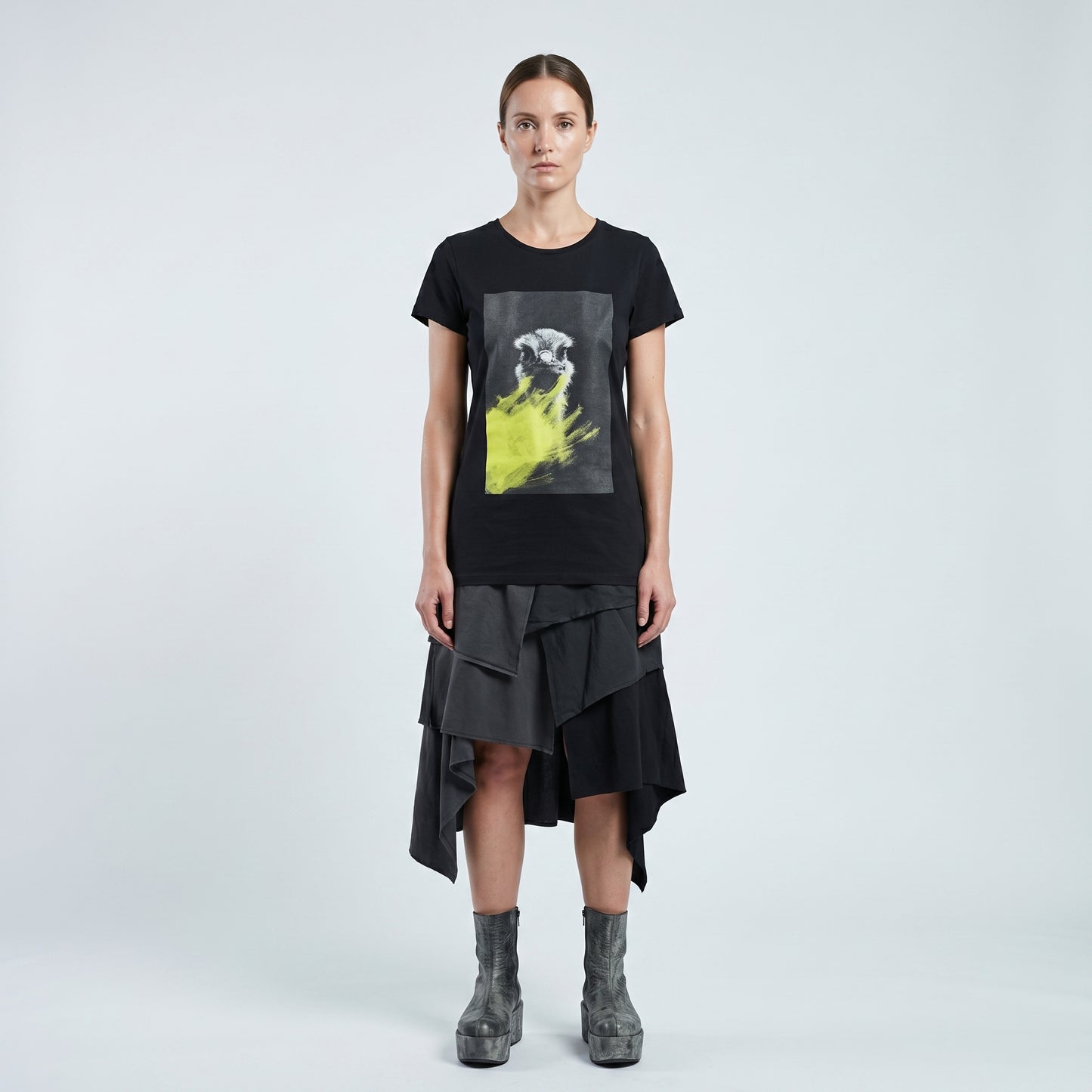 Artistic Ostrich Graphic Tee