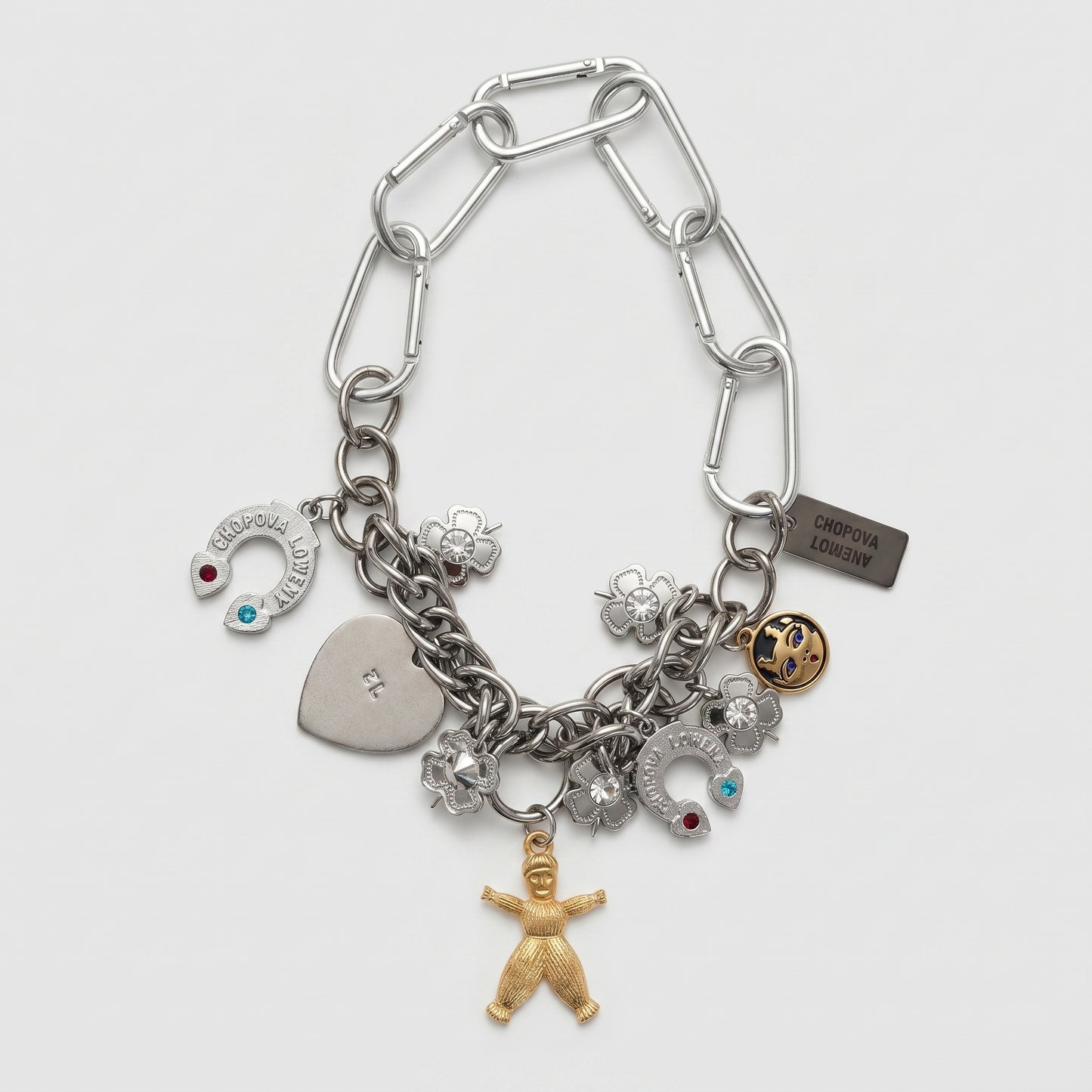 Eclectic Mixed Metal Charm Bracelet