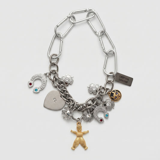 Eclectic Mixed Metal Charm Bracelet