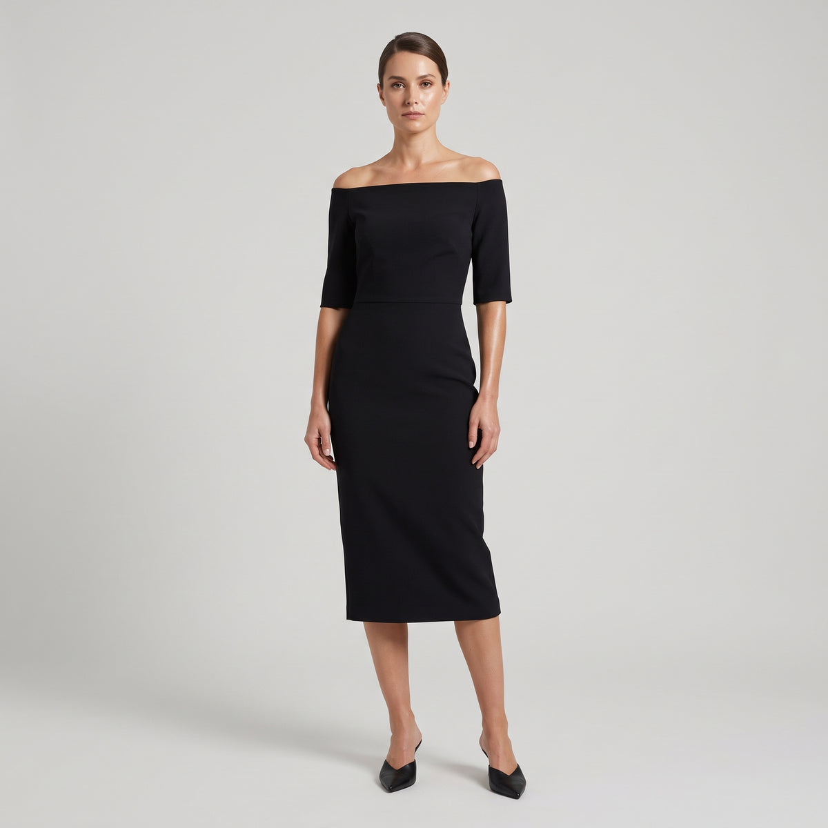 Elegant Black Off-Shoulder Dress