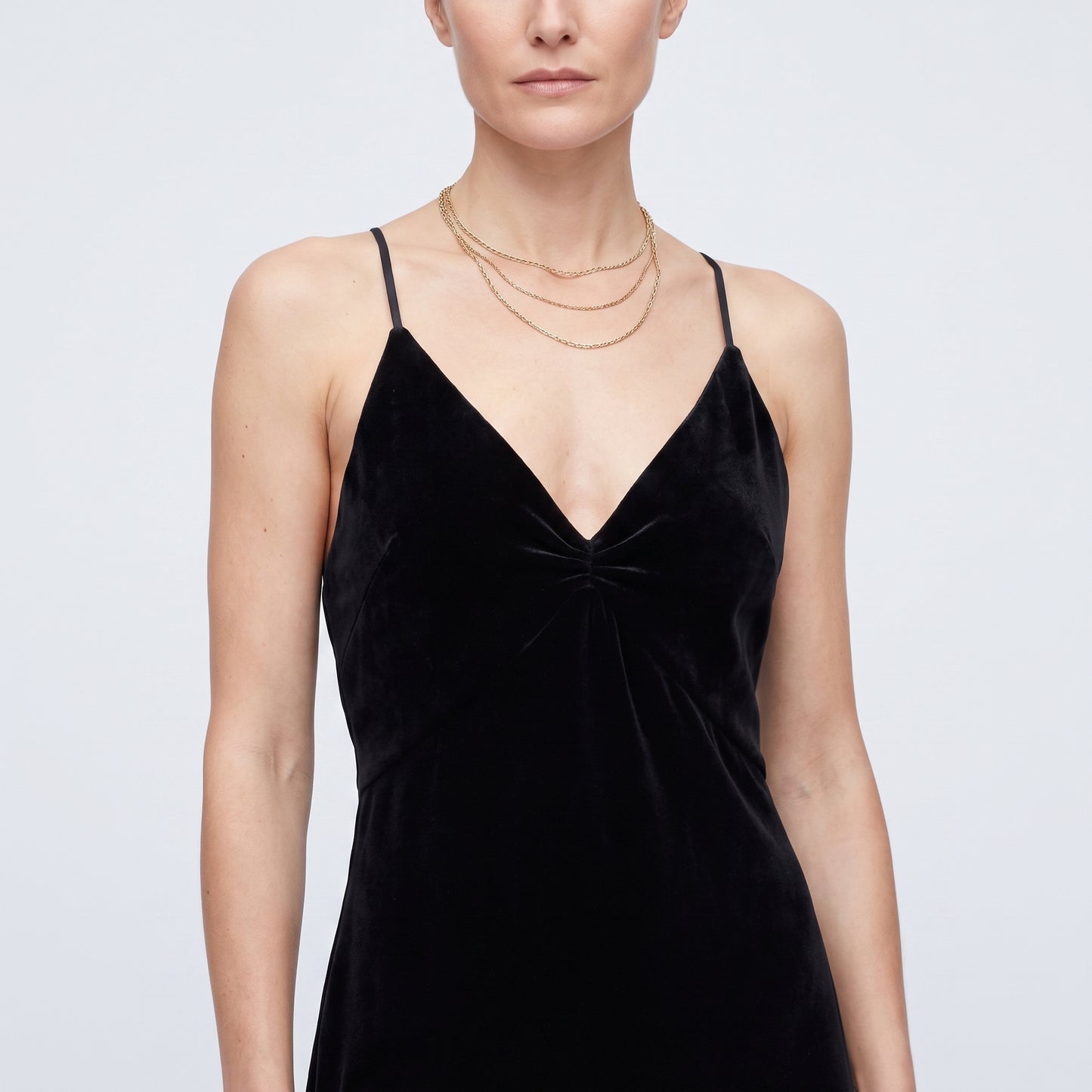 Black Velvet Slip Maxi Dress