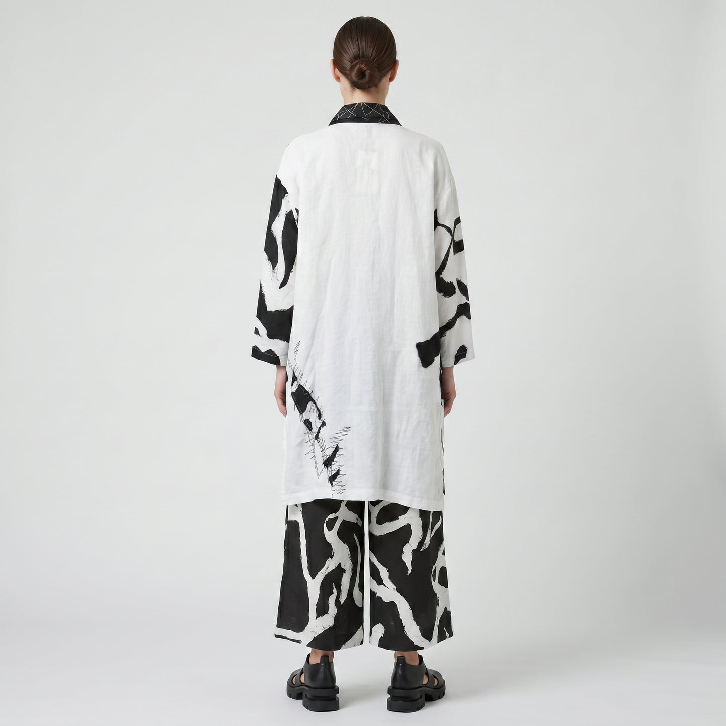 Abstract Print Structured Jacket