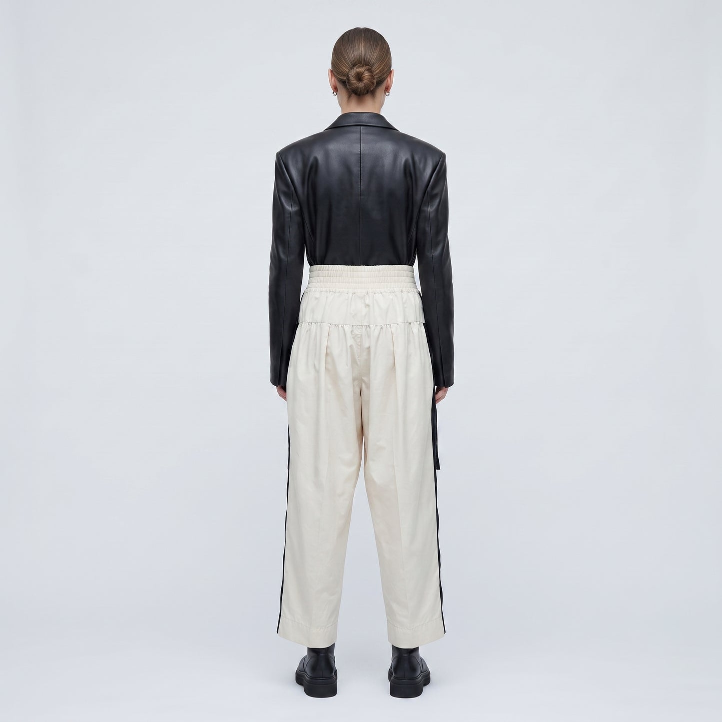 Pleated High-Waisted Utility Trousers