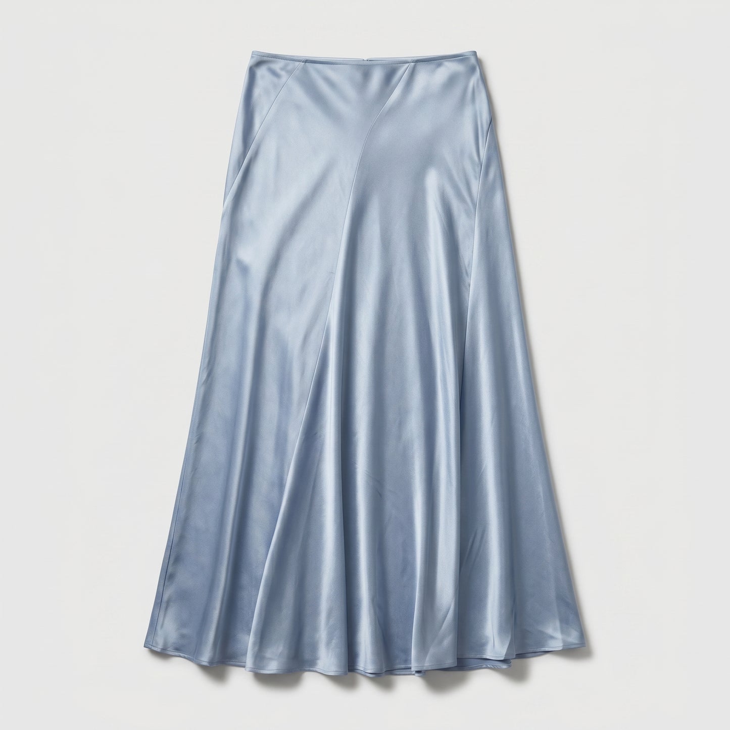 Satin Midi A-Line Skirt