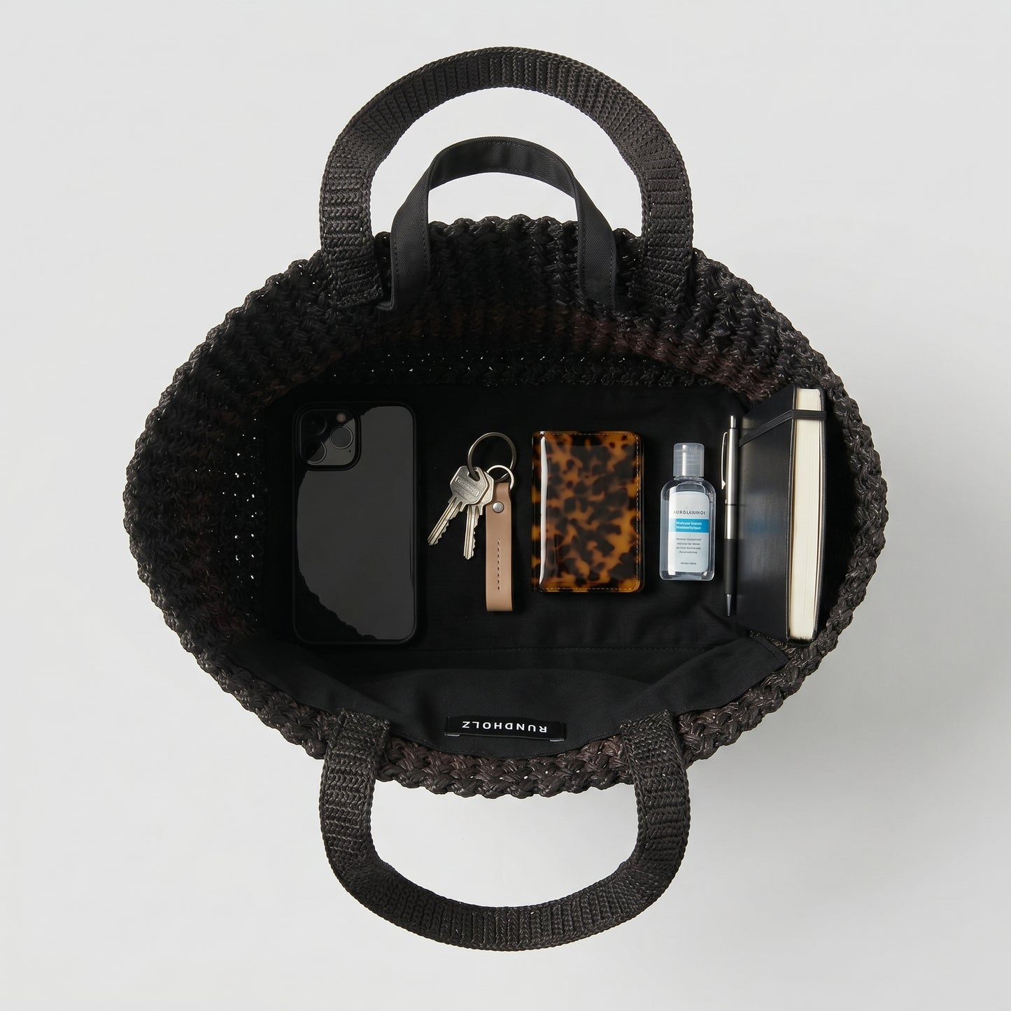 Woven Dual Handle Tote Bag