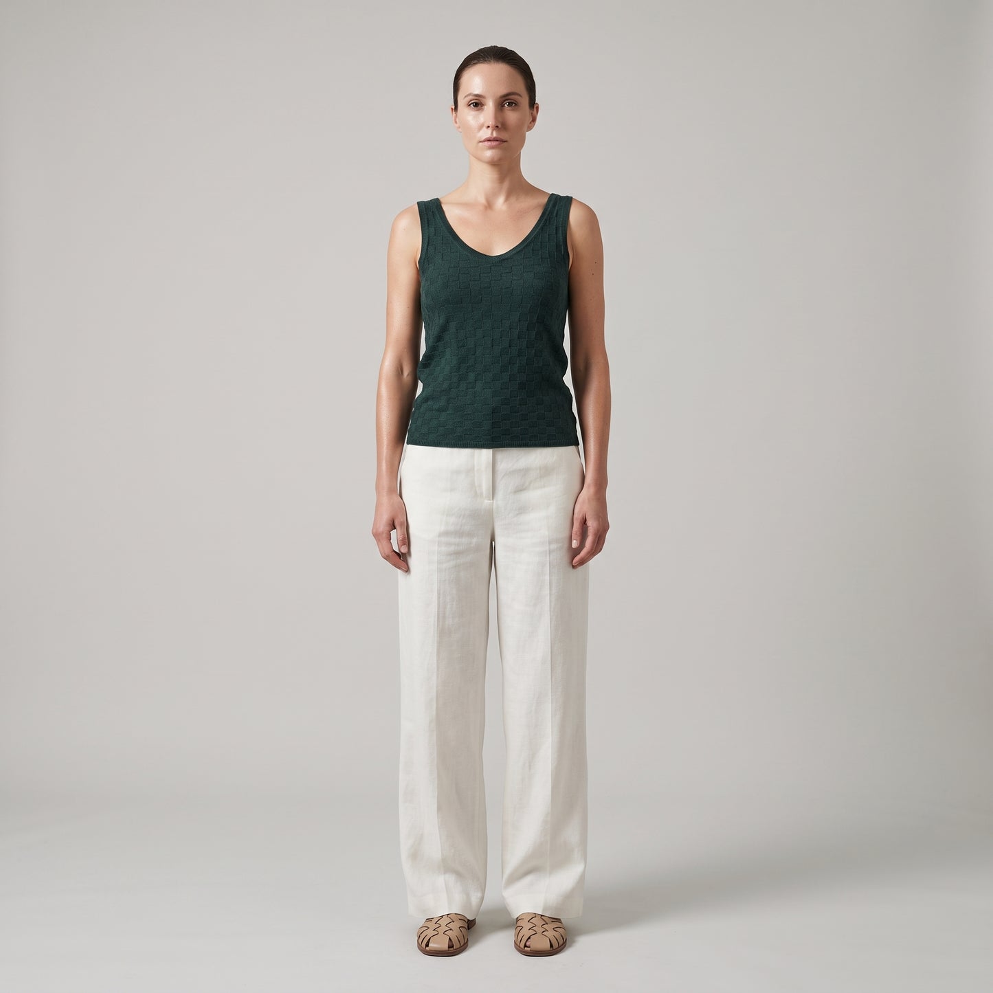 Textured V-Neck Knit Vest