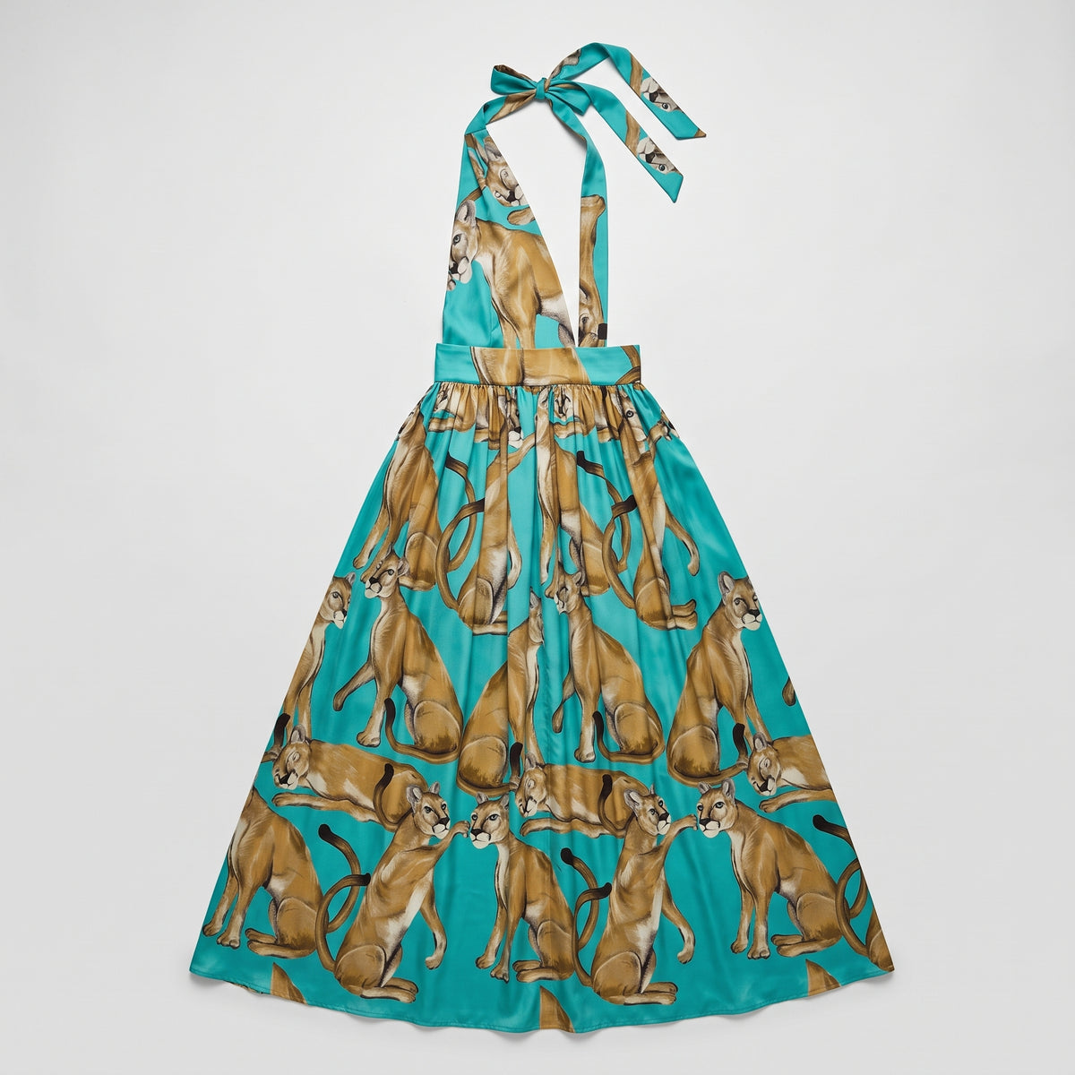 Animal Print Halter Neck Dress