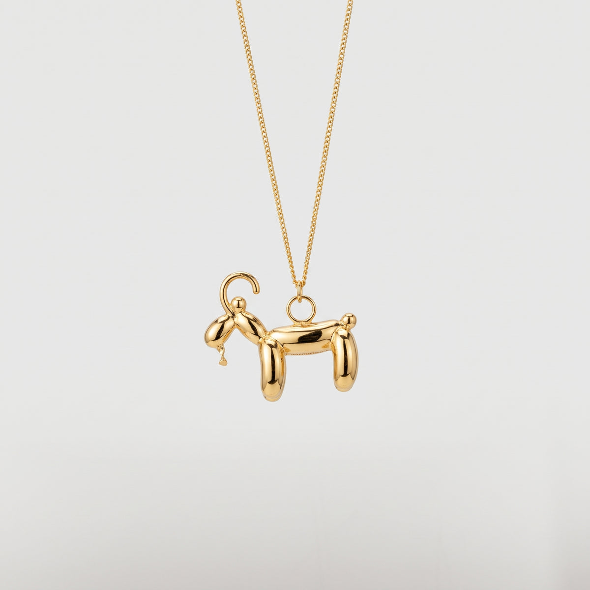 Gold Balloon Animal Pendant Necklace