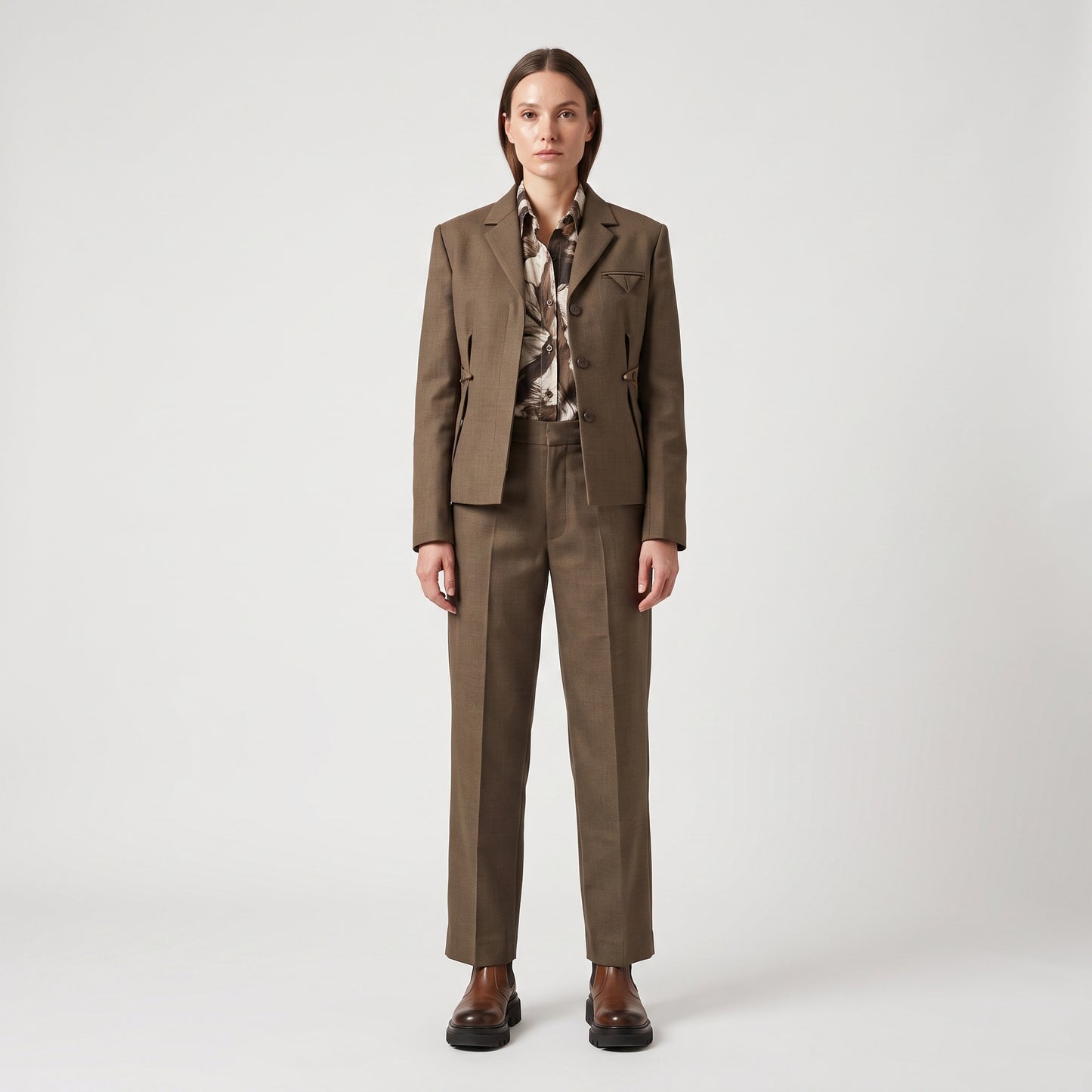 Tailored Brown Wool Trousers