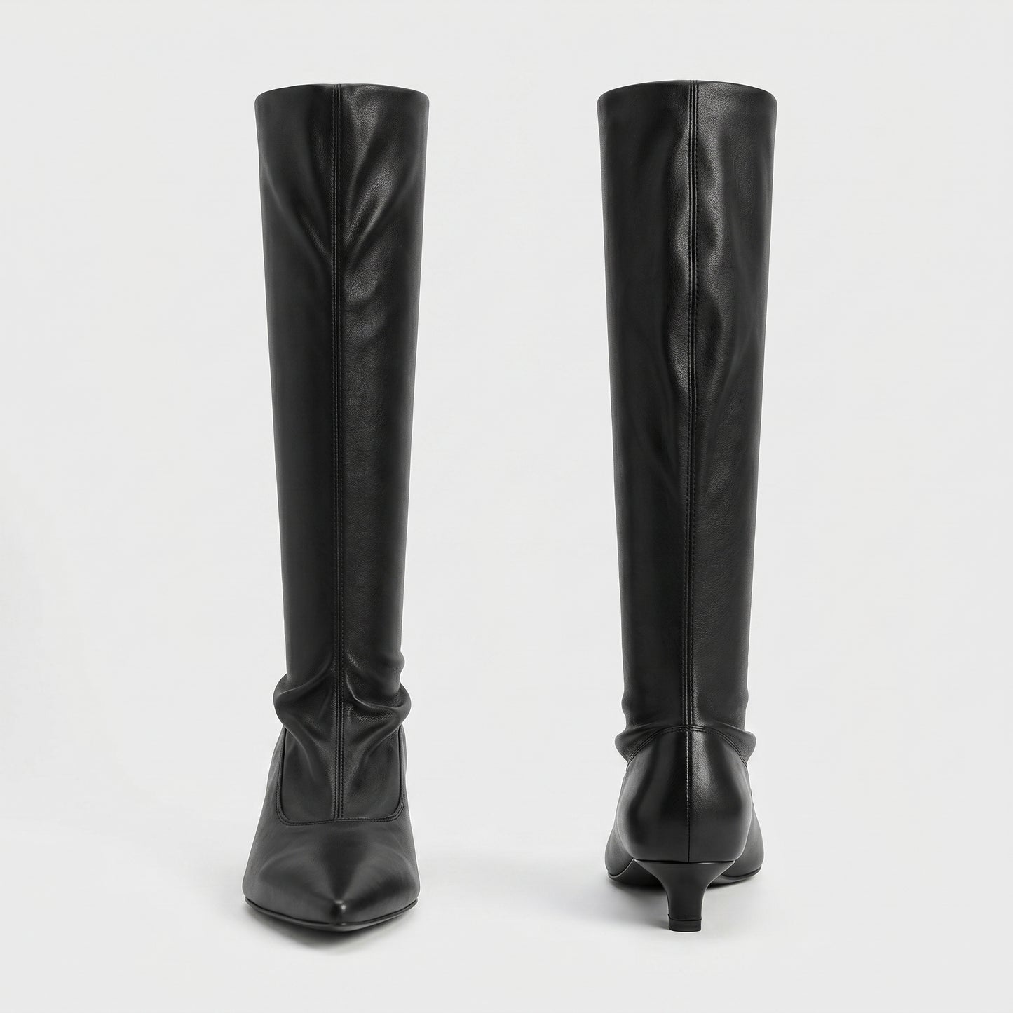 Sleek Pointed Toe Knee Boots