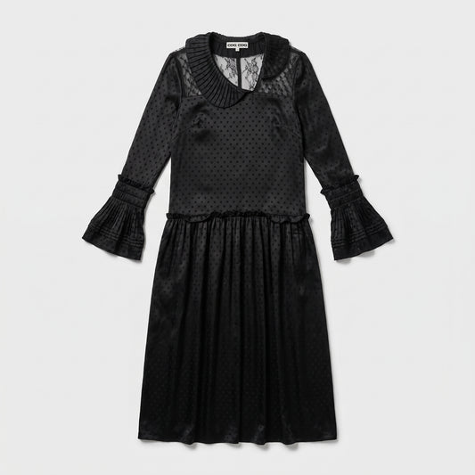 Polka Dot Lace Pleated Dress