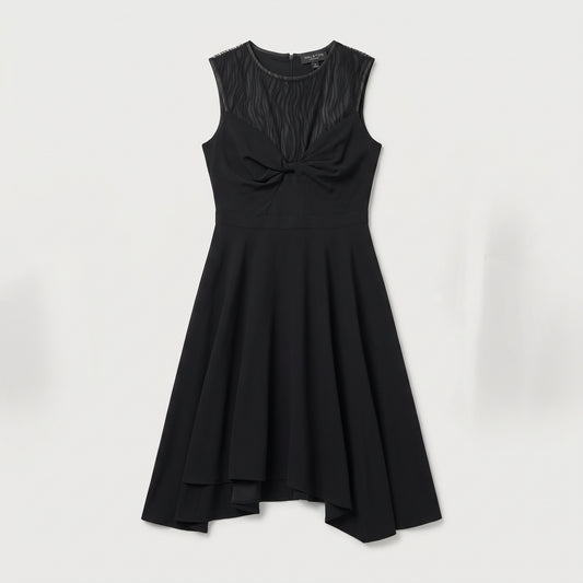 Sleeveless Twist Front Midi Dress