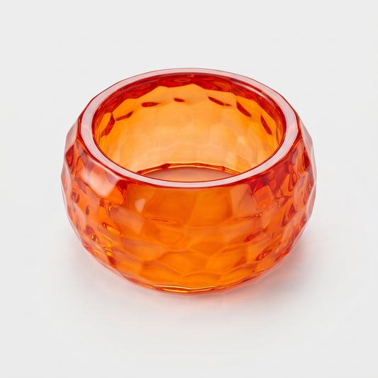 Facet Amber Resin Bangle
