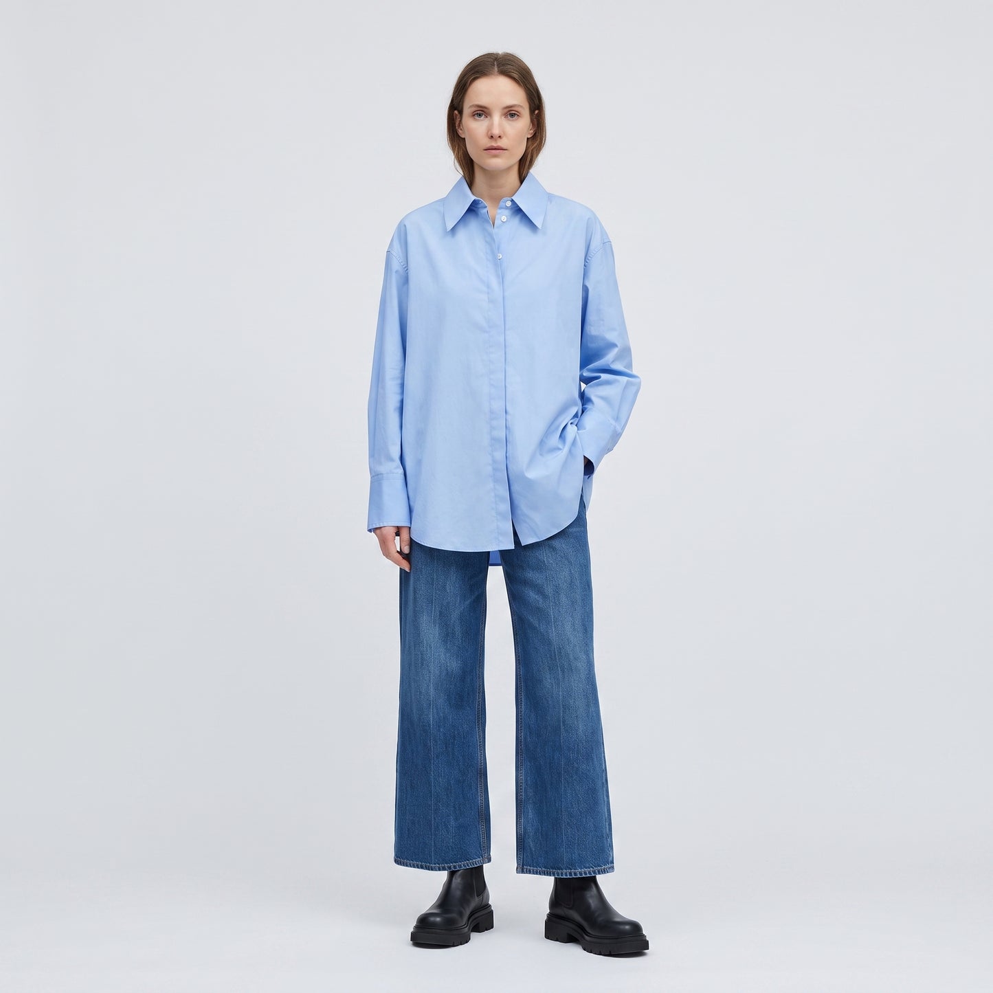 Classic Light Blue Poplin Shirt