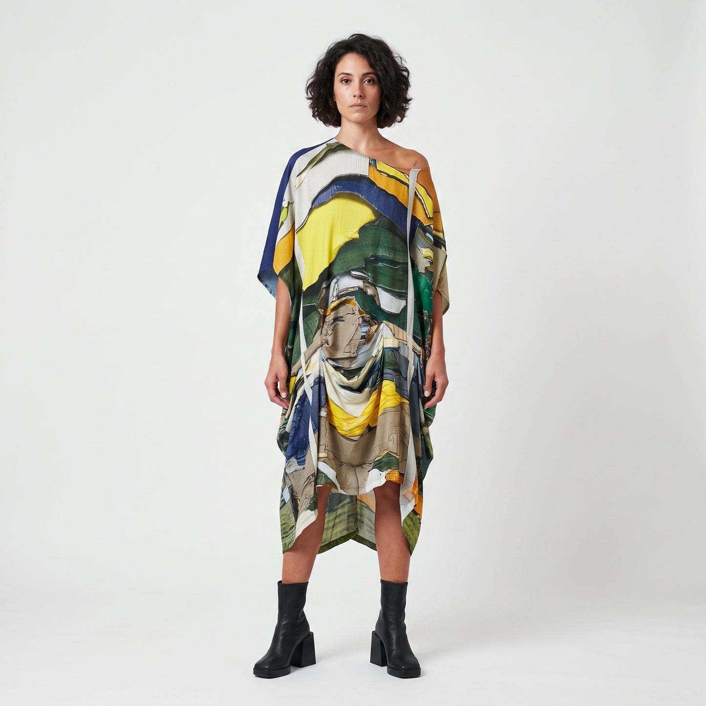 Abstract Printed Oversized Top