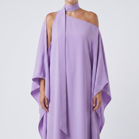 Asymmetric Draped Kaftan Dress