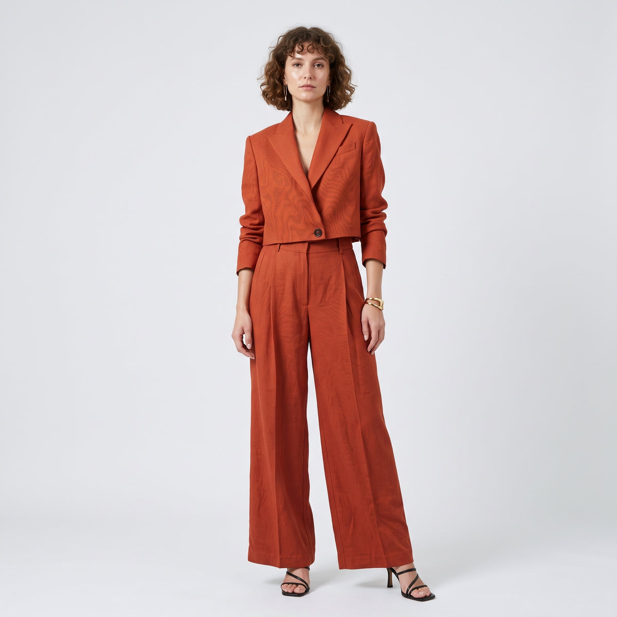 Tailored Cropped Blazer Jacket