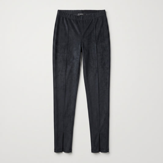 Suede Split Hem Leggings