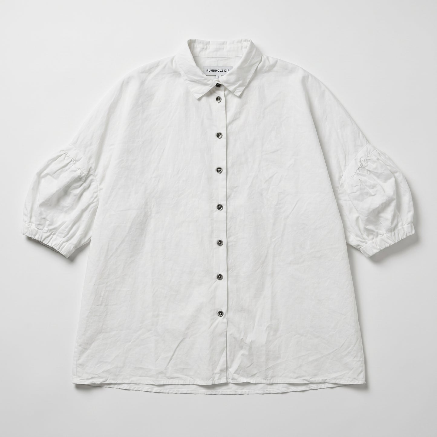 Puff Sleeve Oversized White Shirt