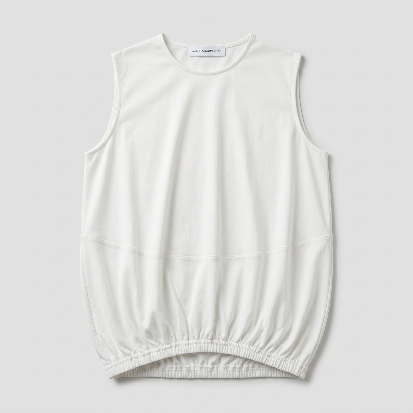 Sleeveless Balloon Hem Cotton Top