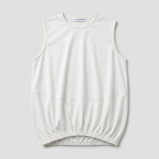 Sleeveless Balloon Hem Cotton Top
