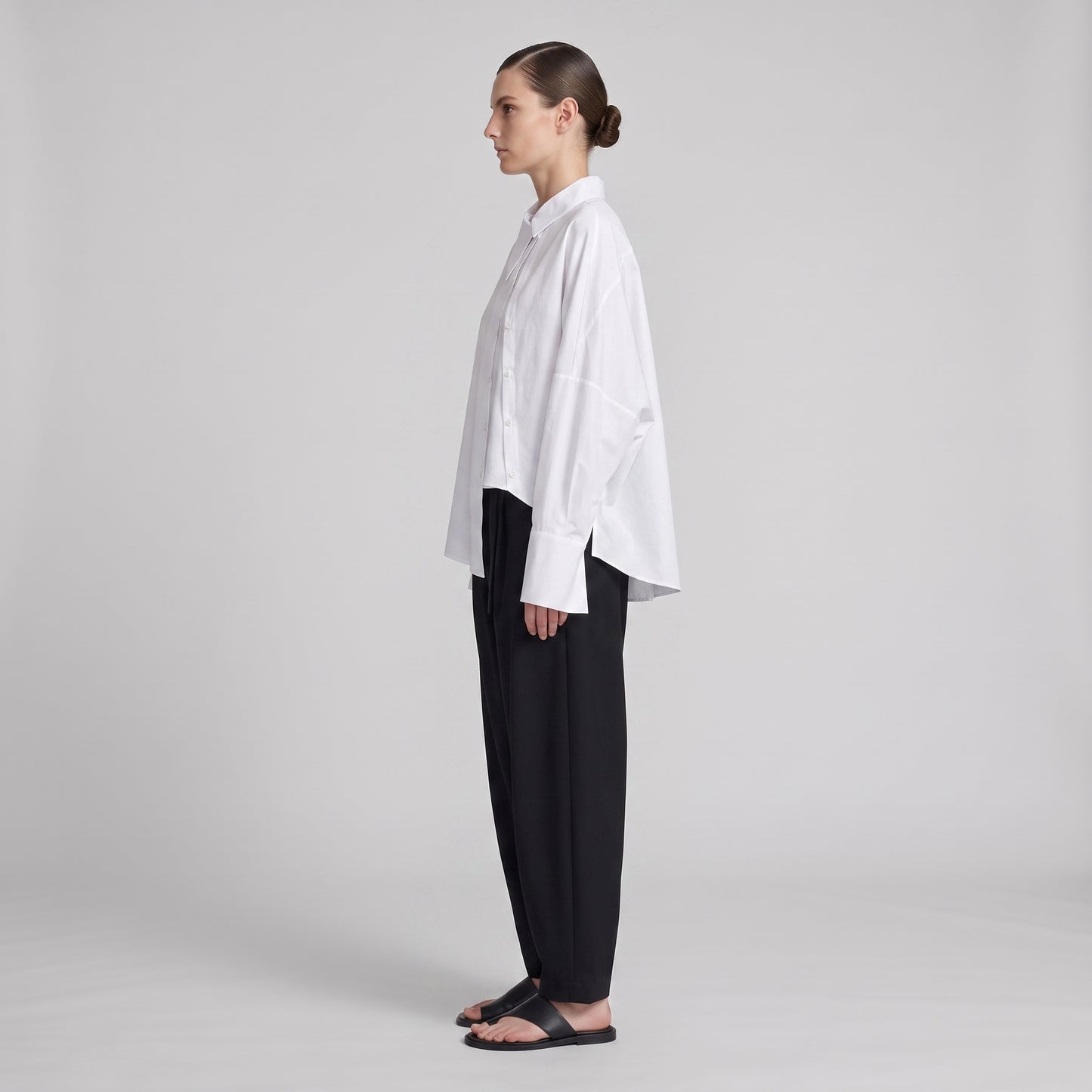 Asymmetric Cotton Poplin Shirt