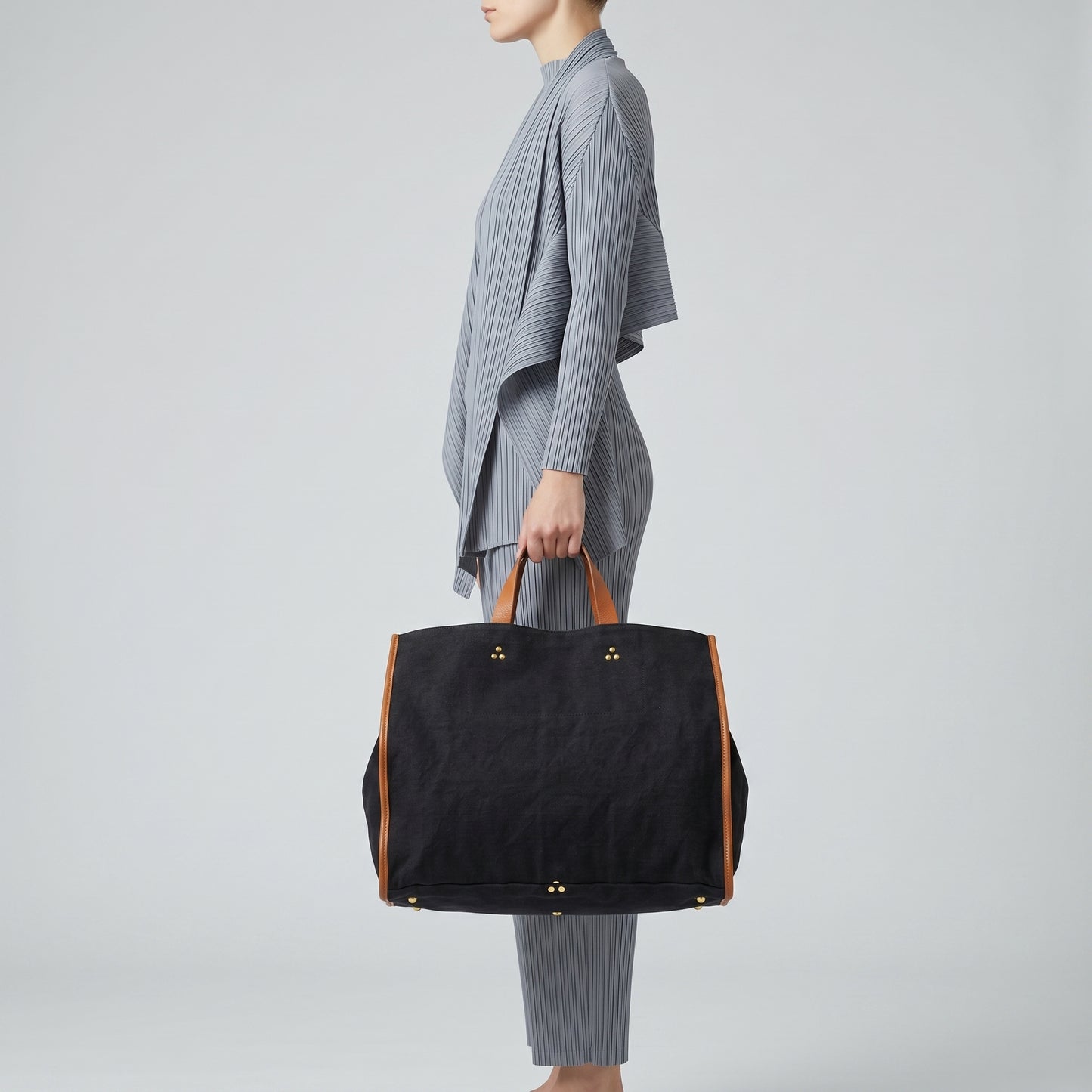 Two-Tone Canvas Tote Bag