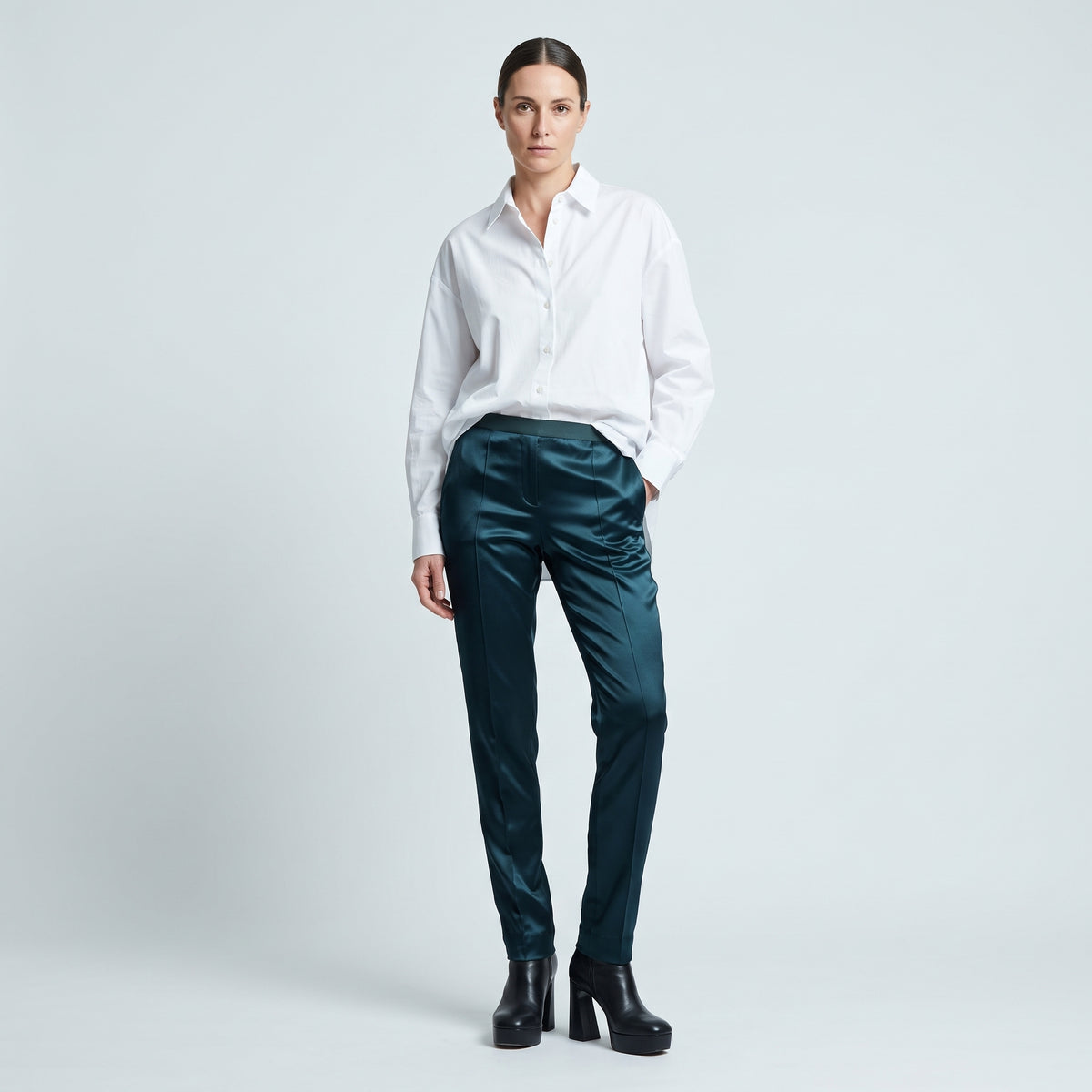 Sleek Dark Green Trousers