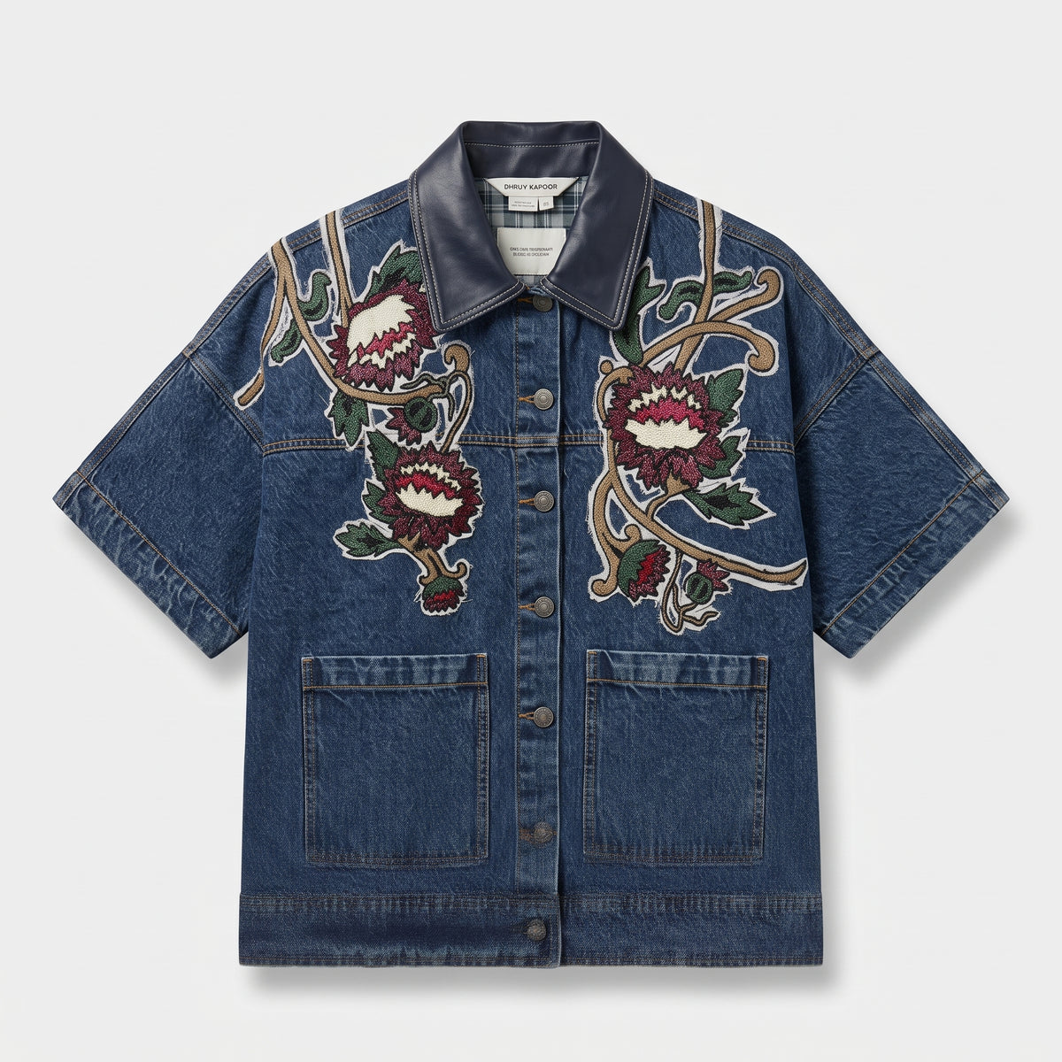 Embroidered Floral Denim Jacket