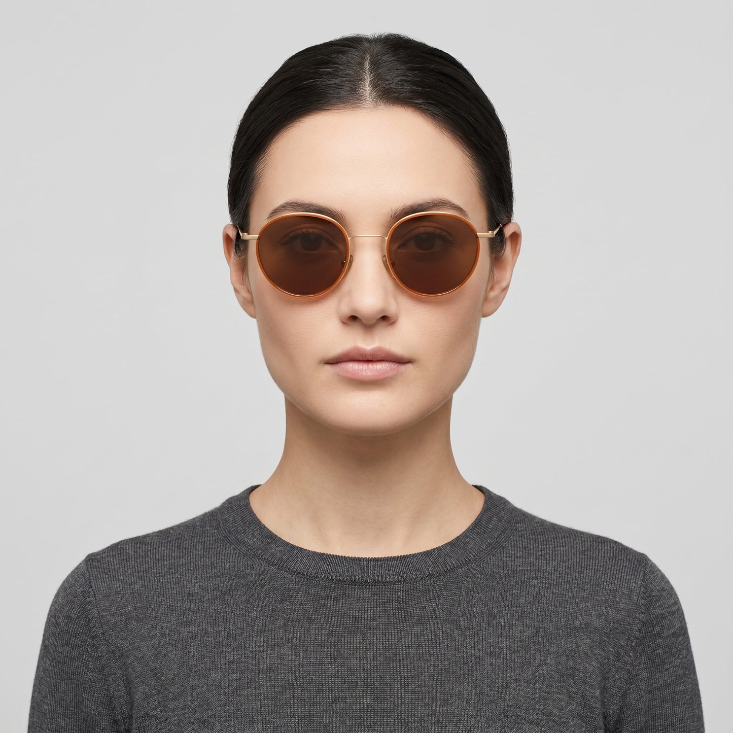 Classic Round Amber Sunglasses