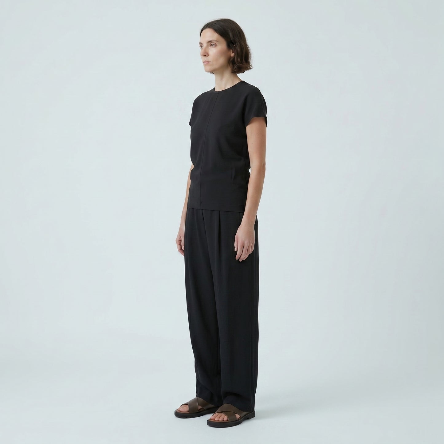 Minimalist Black Cap Sleeve Top