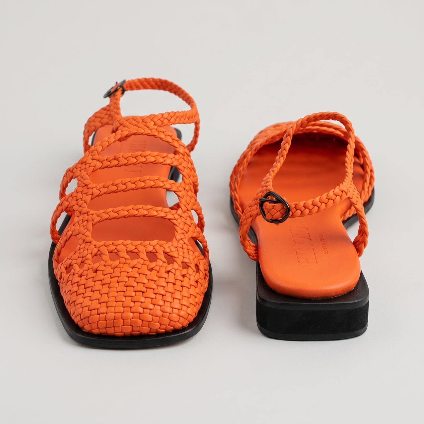 Woven Leather Slingback Sandals