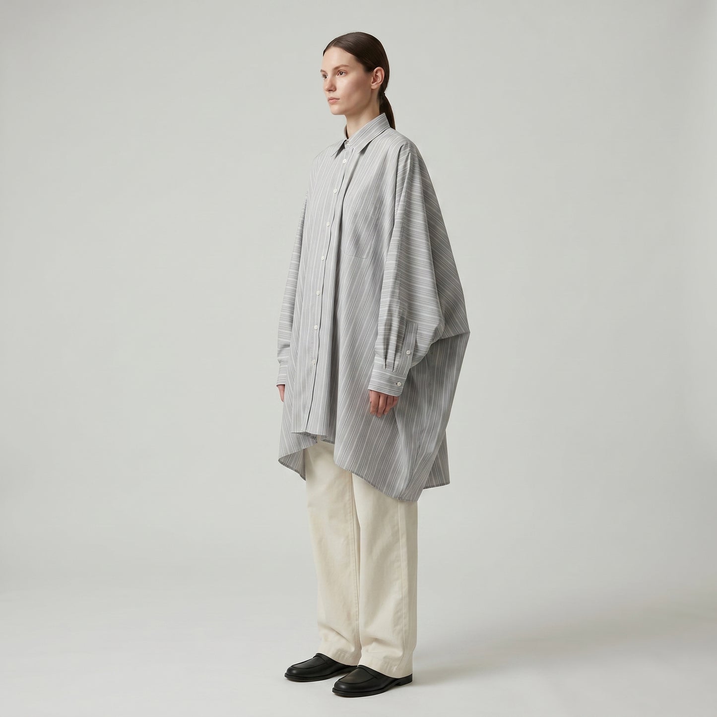 Oversized Striped Cotton Shirt