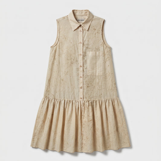 Sleeveless Collared Drop-Waist Dress