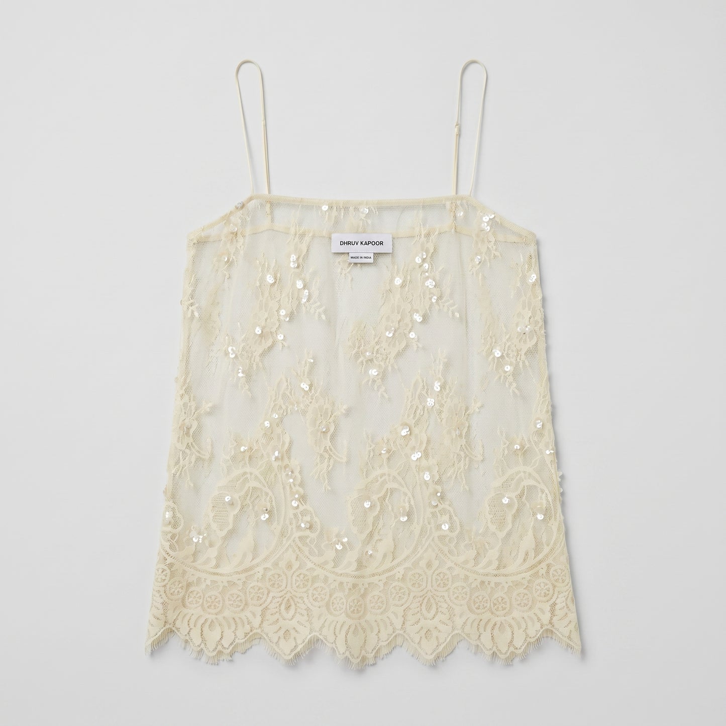 Embroidered Sequin Lace Camisole
