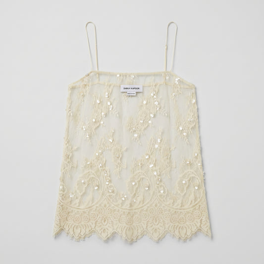 Embroidered Sequin Lace Camisole
