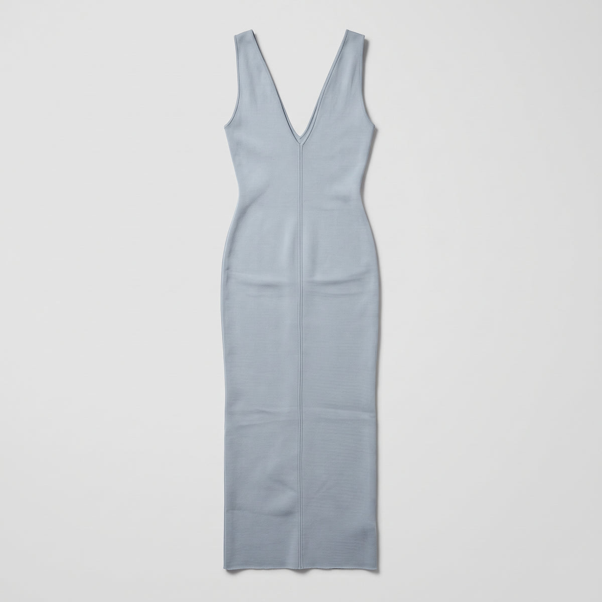 Sleeveless V-Neck Knit Midi Dress