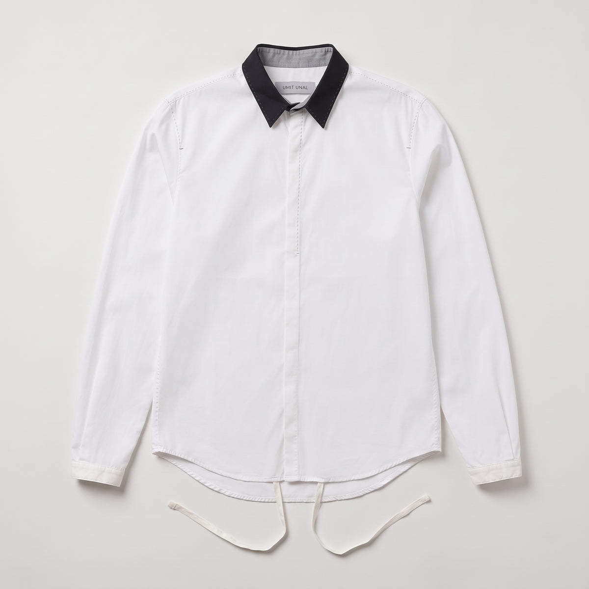 Contrast Collar Cotton Shirt