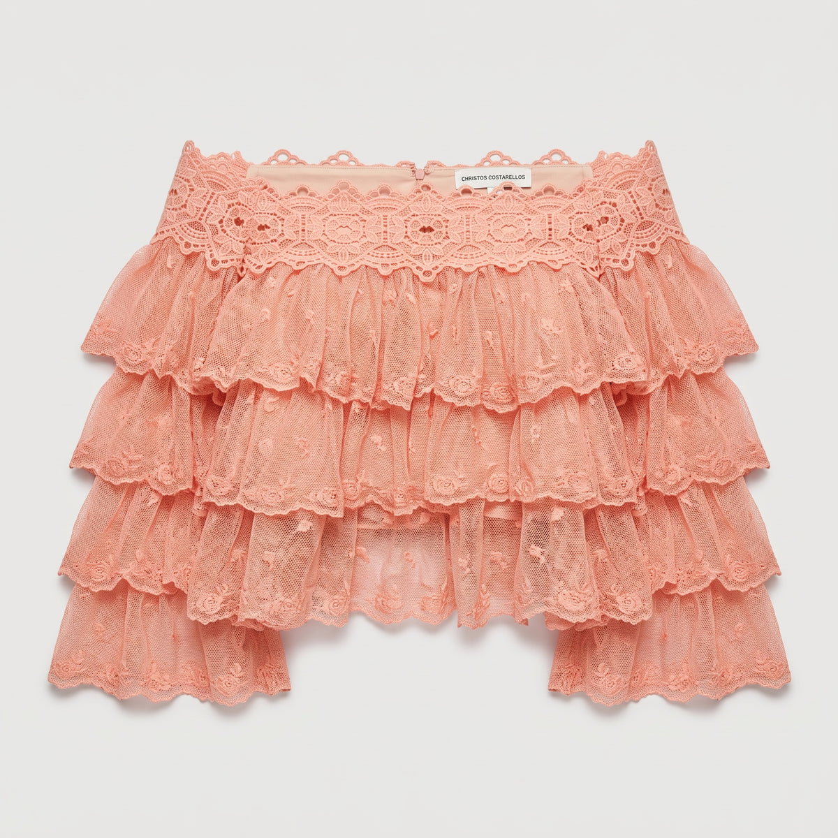 Tiered Lace Off-Shoulder Top