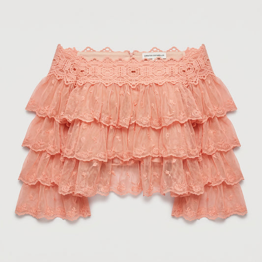 Tiered Lace Off-Shoulder Top