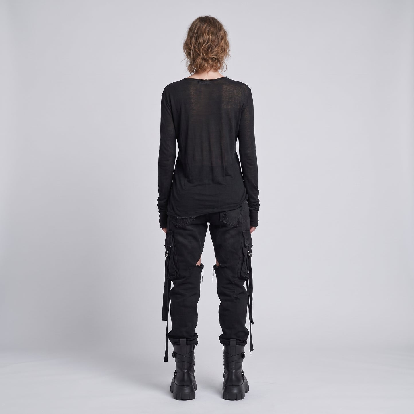 Sheer Mock Neck Layered Top