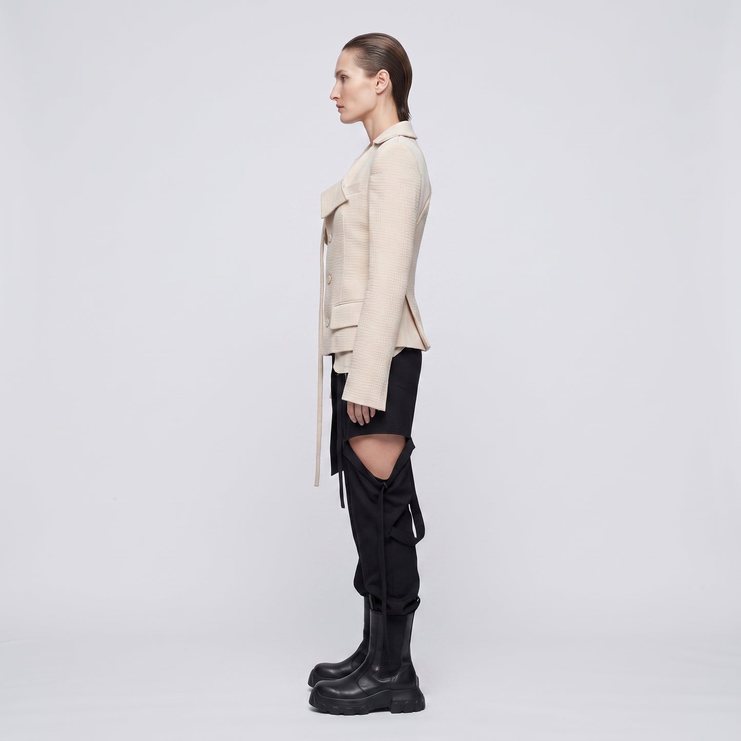 Deconstructed Tailored Blazer Jacket