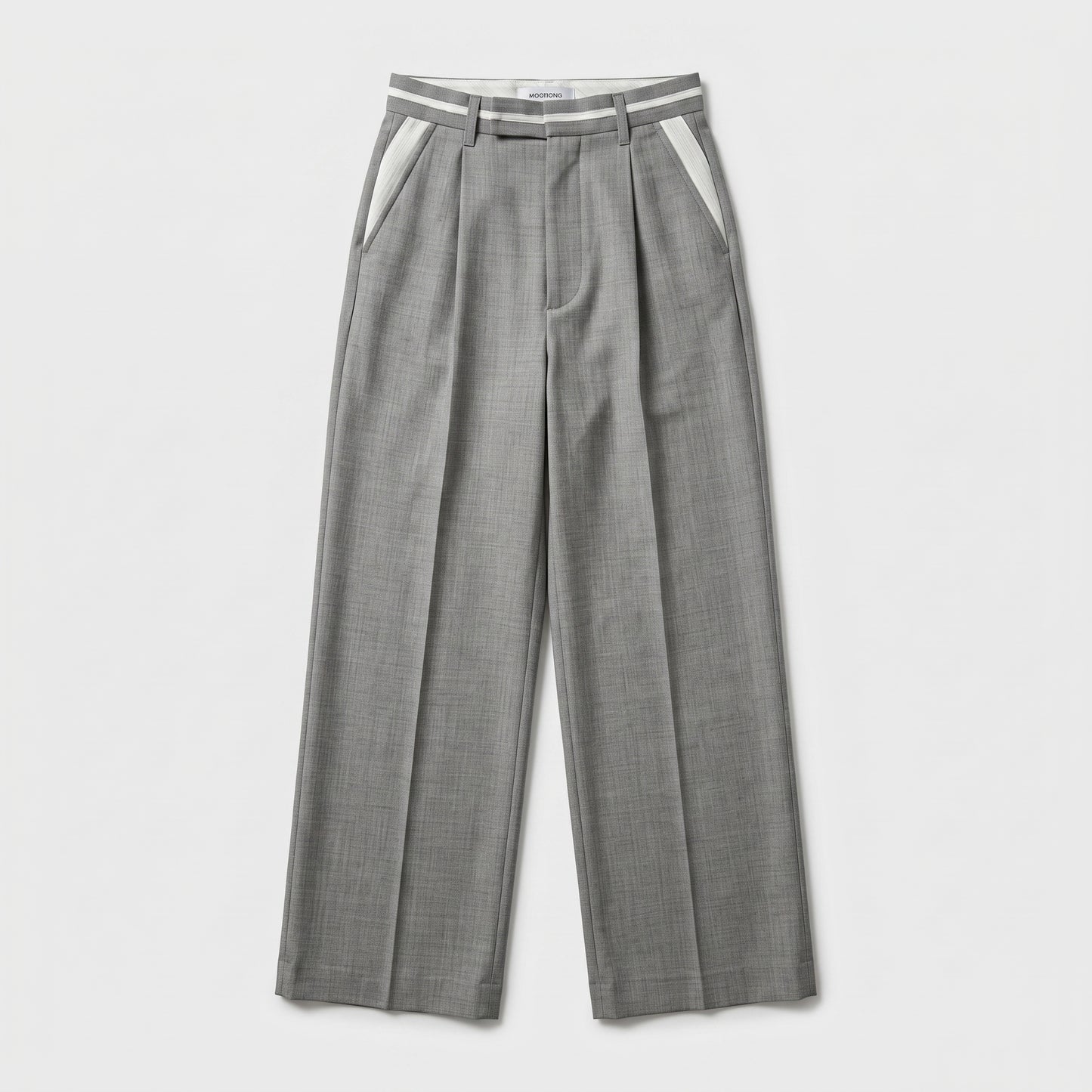 Tailored Grey Contrast Trousers