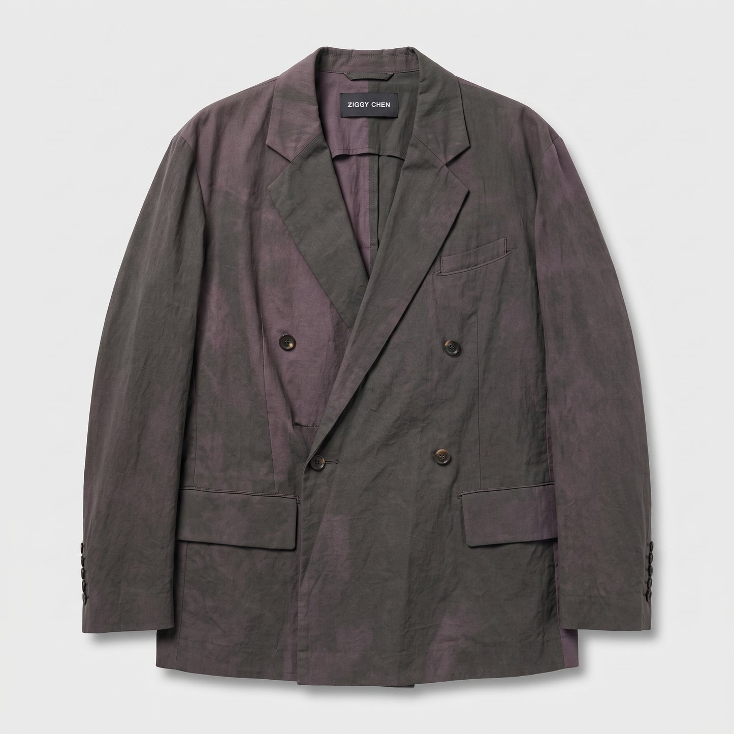 Double-Breasted Structured Tailored Jacket