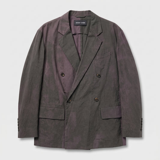 Double-Breasted Structured Tailored Jacket