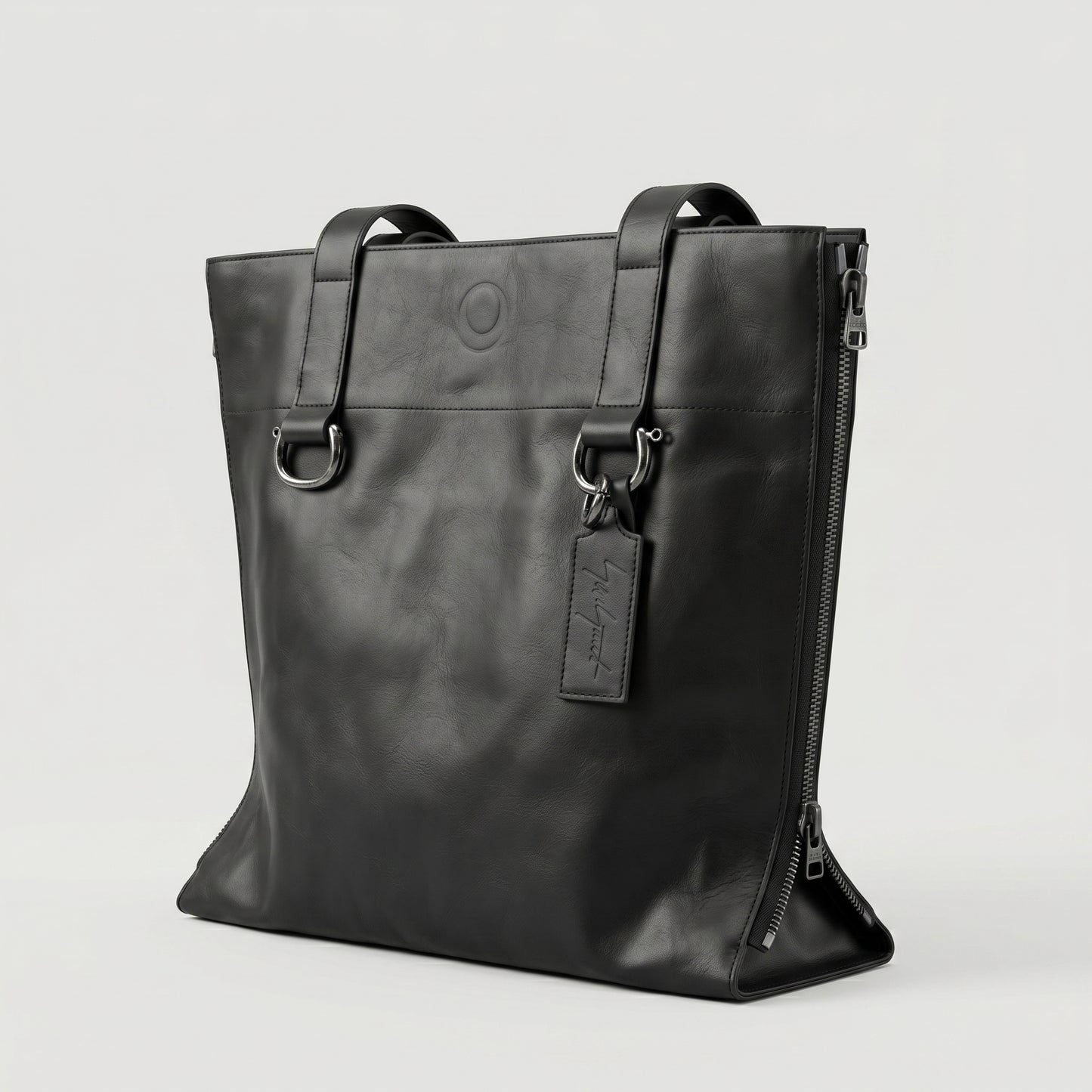 Structured Leather Tote Bag